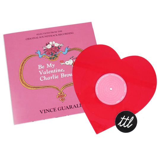 Vince Guaraldi - Be My Valentine, Charlie Brown (Original Soundtrack) (Indie Exclusive, Colored Vinyl, Red, Unique Shape, 45 RPM)