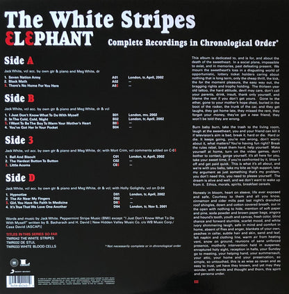 The White Stripes : Elephant (2xLP, Album, RE)